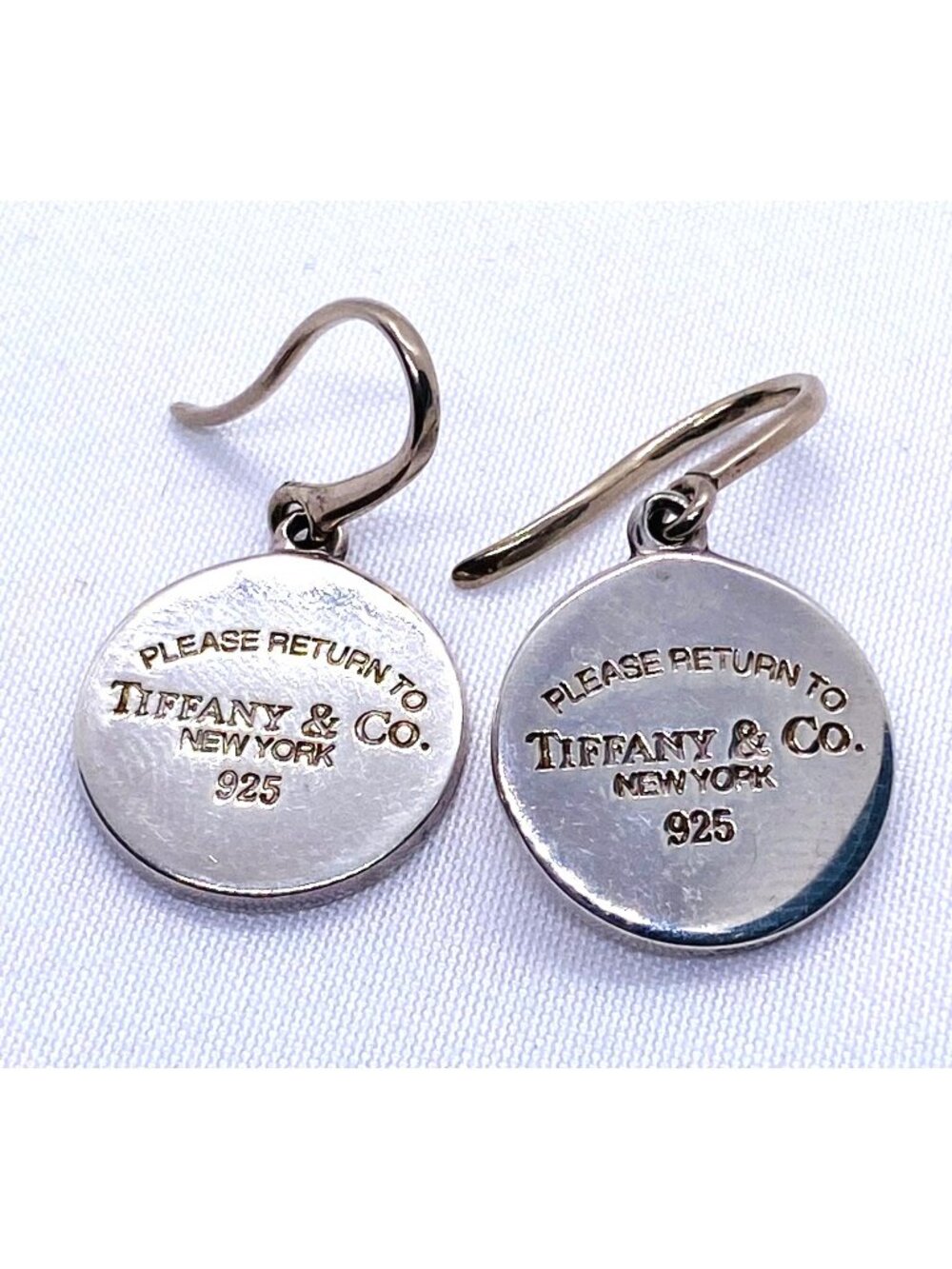 Tiffany & Co Sterling Silver 925 Return To Tiffany Dangle Drop Earrings